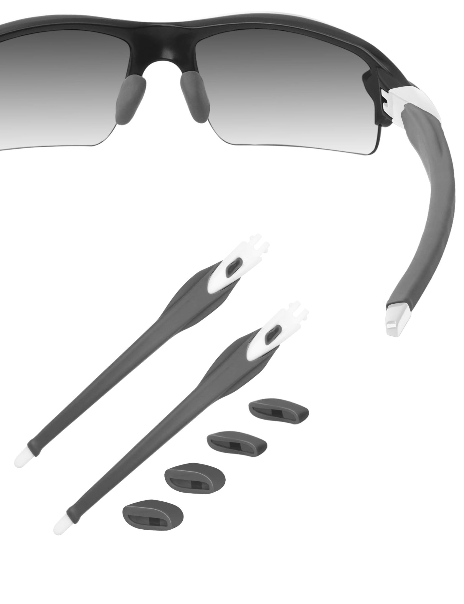 HILEEN White Replacement Temple Arms Legs for Oakley Flak 2.0 OO9295 OO9271/Flak 2.0 XL OO9188 Sunglasses