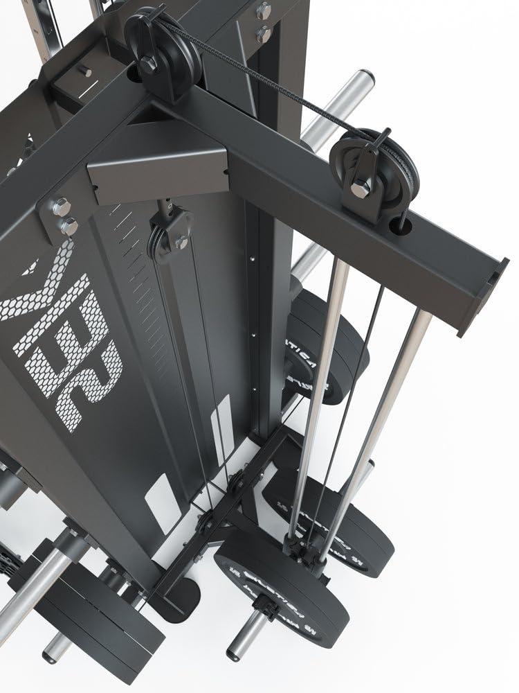 ATLETICA SEK Multipresse Plate Loaded Kraftstation mit Smith Machine | Kompatibel mit Jammer Arms, Beinpresse-Option