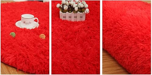 Miniatura 2 de MIFXIN Alfombra redonda para sala de estar, alfombra de pelo largo súper suave, alfombra circular esponjosa para sala de estar, comedor y