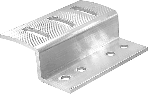 Miniatura 7 de Newpowa Solar Panel Mounting Curved Z Bracket with Nuts and Bolts Supporting for RV, Boat, Wall, Off Grid Roof Installation A Set of 4 Sliver