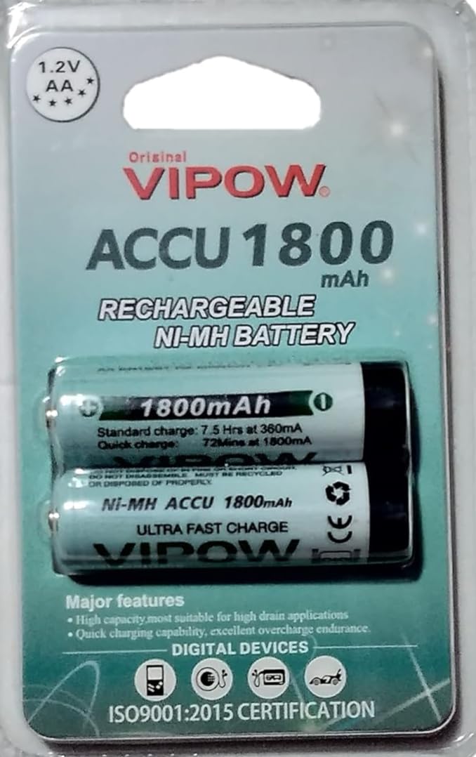 GP Power AA Rechargeable Batteries 1800mAh (Pack of 2 AA Rechargeable Batteries), ACCU 1800mAh NI-CD Battery-image-17