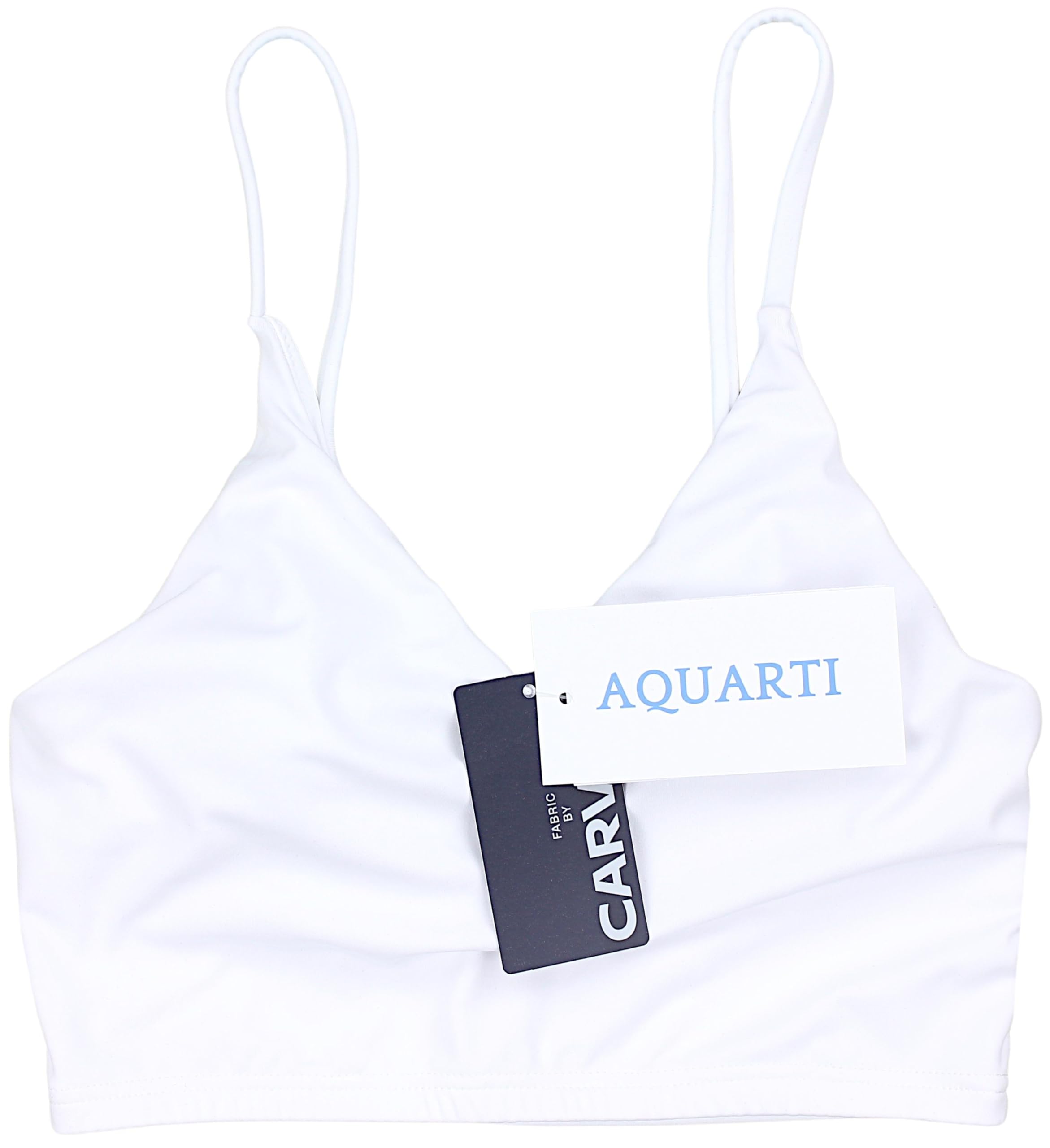Aquarti Damskie bikini, top z wyściełanymi ramiączkami spaghetti, dekolt w serek, strój kąpielowy, joga, fitness