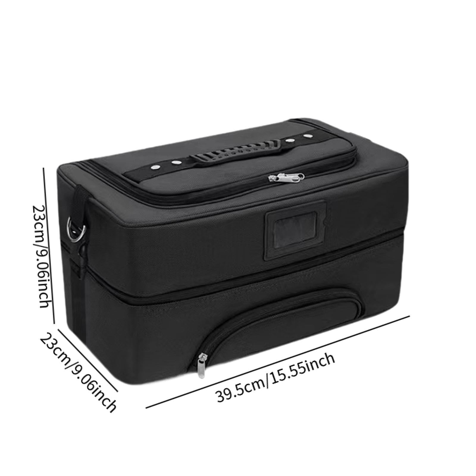 Kosmetiktasche, Reise Kosmetiktasche, Nagellack Organizer, Make Up Etui für Damen, Schwarz
