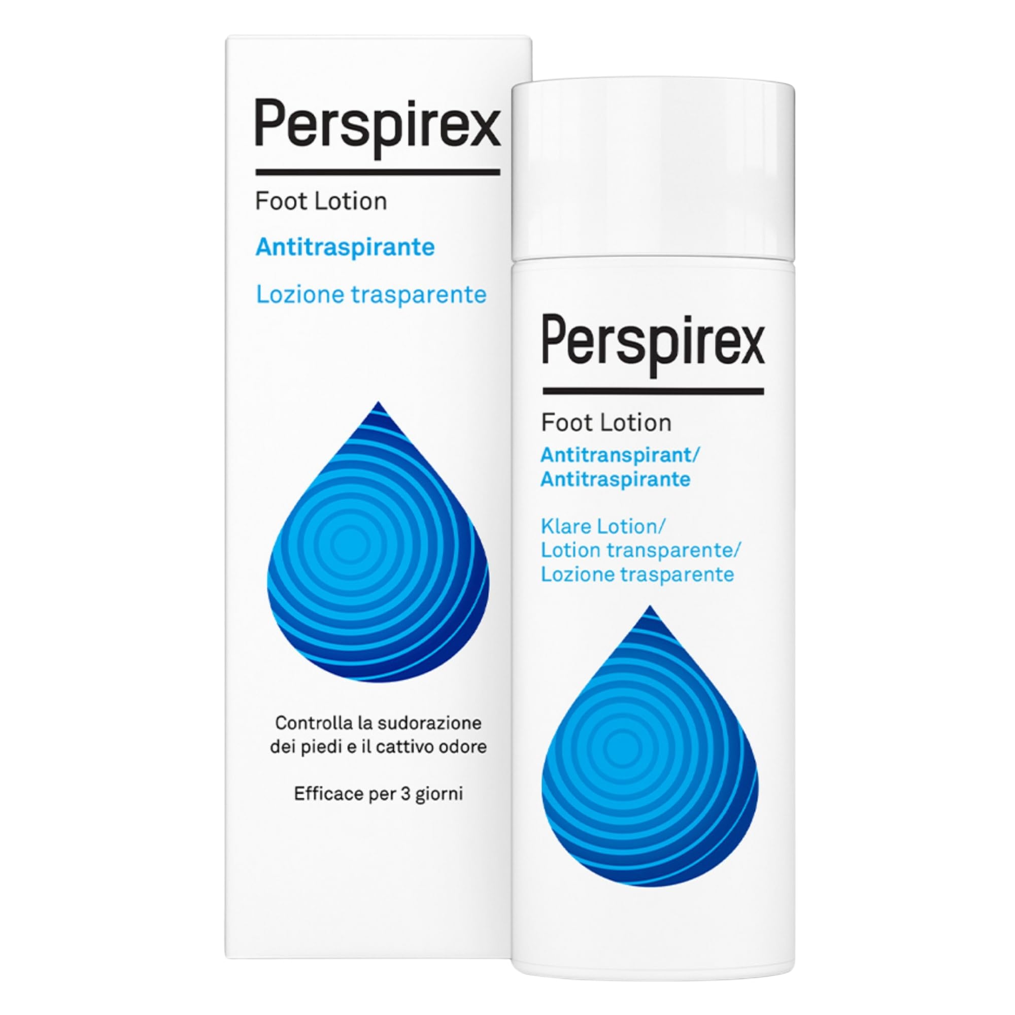 Perspirex | Anti Schweiß Antitranspirant Fußdeo gegen starkes Schwitzen | Fußcreme für bis zu 3 Tage Frischeschutz | 100ml