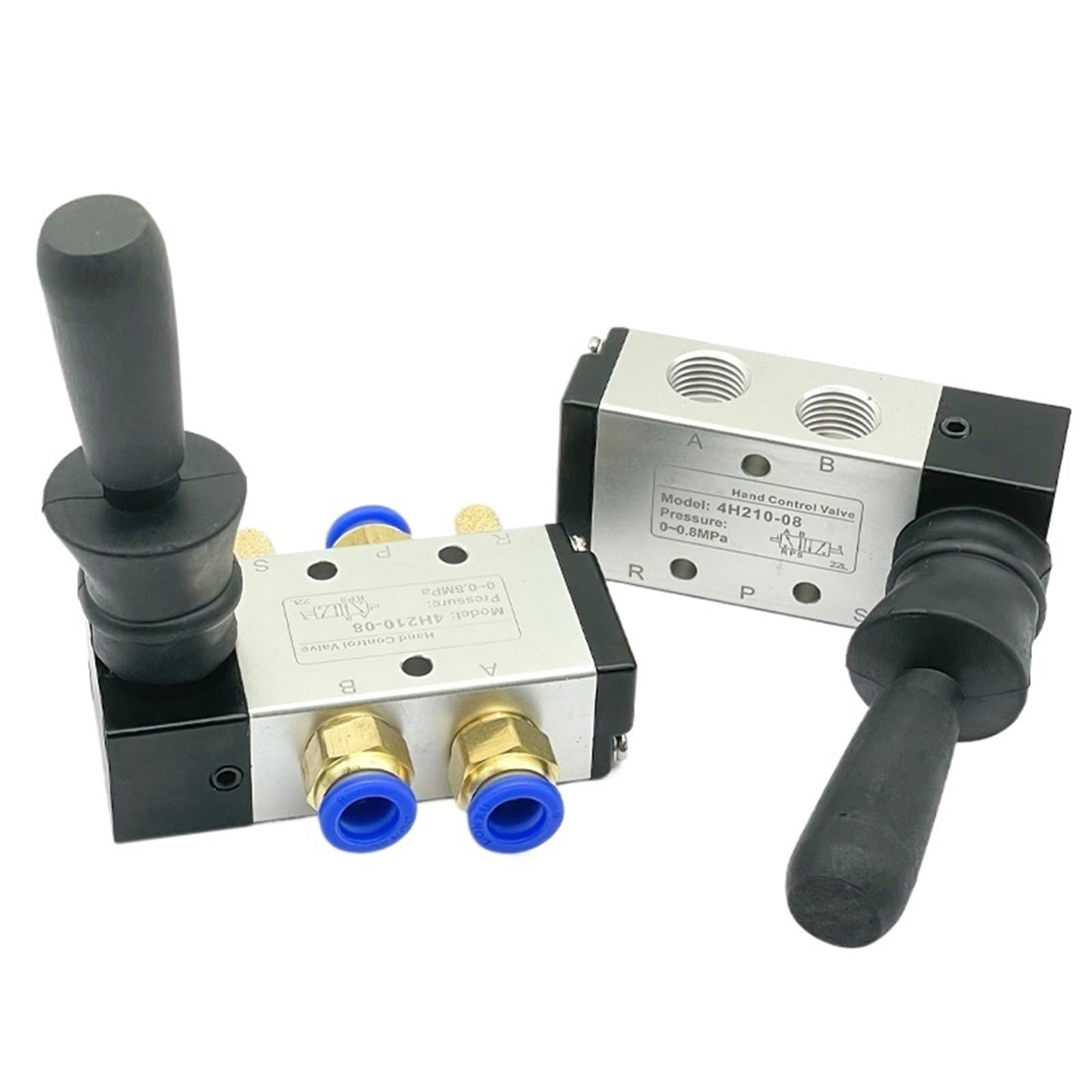 1pcs 4H210-08 1/4 "2 Posizioni 5 Port Air Valvola di controllo manuale pneumatica Valvola di controllo pneumatica 5/2 vie Leva manuale azionata valvola di controllo (4H210-08 6mm)