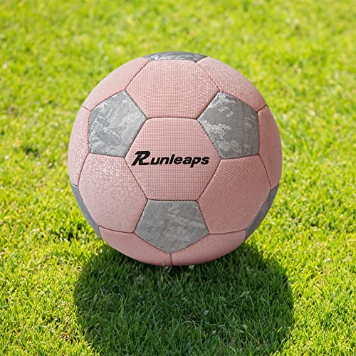 Runleaps Soccer Balls Youth, Soccer Ball Size 5 Classic Thicker Pu Balls Toy Suitable For Young Teen, Children, Boys, Girls, School, League Game Play Training Standard Ball Indoor Outdoor Gift #TOP6