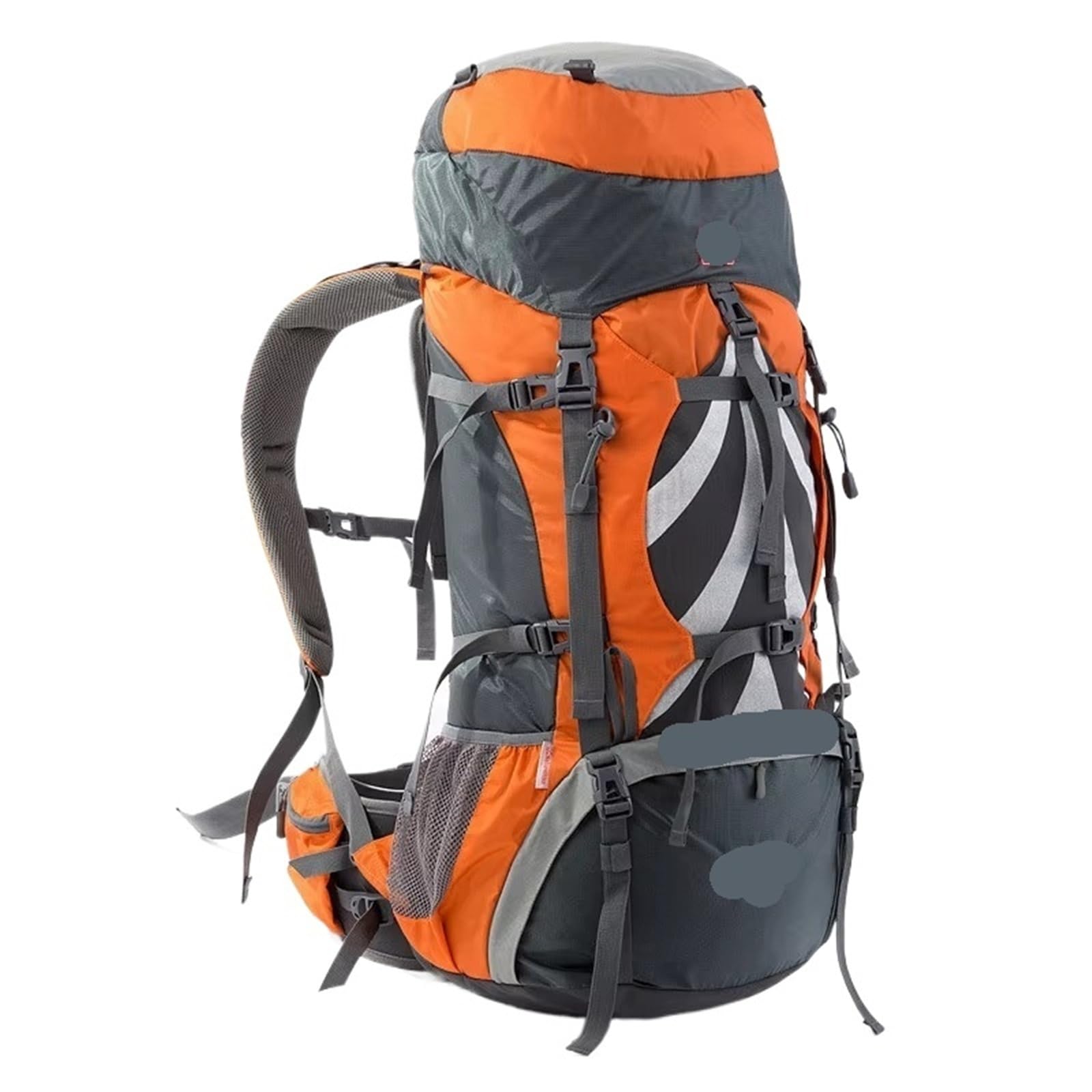 Zaino Escursionismo Zaino da esterno 70+5L Borsa viaggio for escursionismo Copertura antipioggia arrampicata campeggio impermeabile con(Orange)