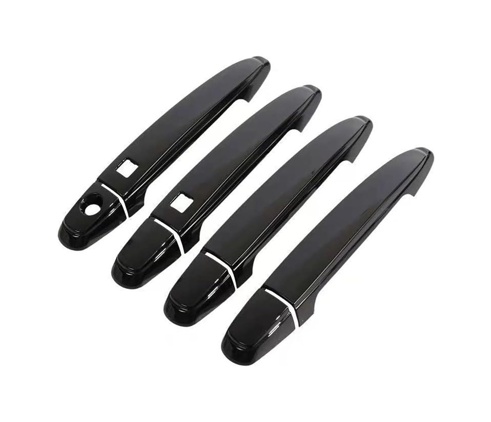 STRJUS Car Door Handle Cover for Lexus for GX470 J120 2002-2009 Single Hole Dual Smart Door Handle Cover Anti-Scratch Bowl Protector(Bright Black)