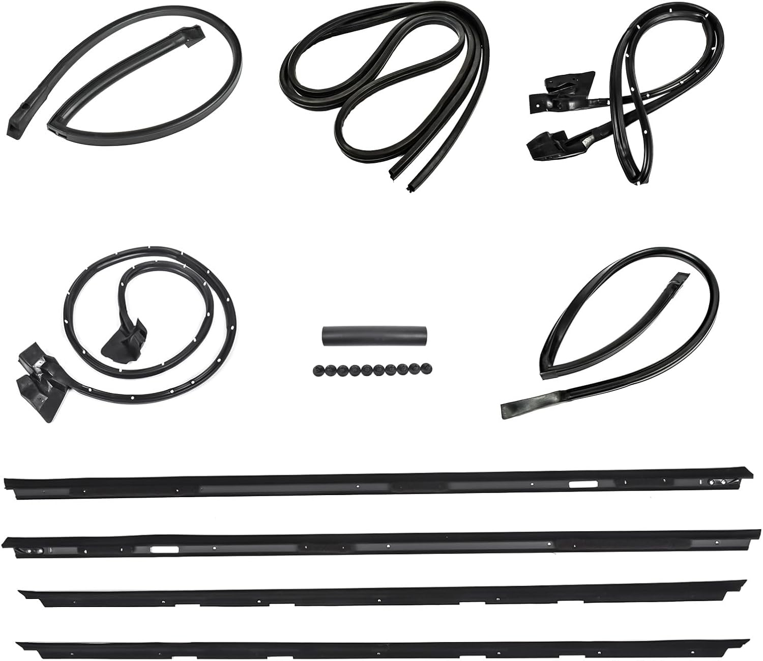 9Pcs Rail Window Seal Weatherstripping Kit Replacement for Chevy Monte Carlo 1983-1988 128555
