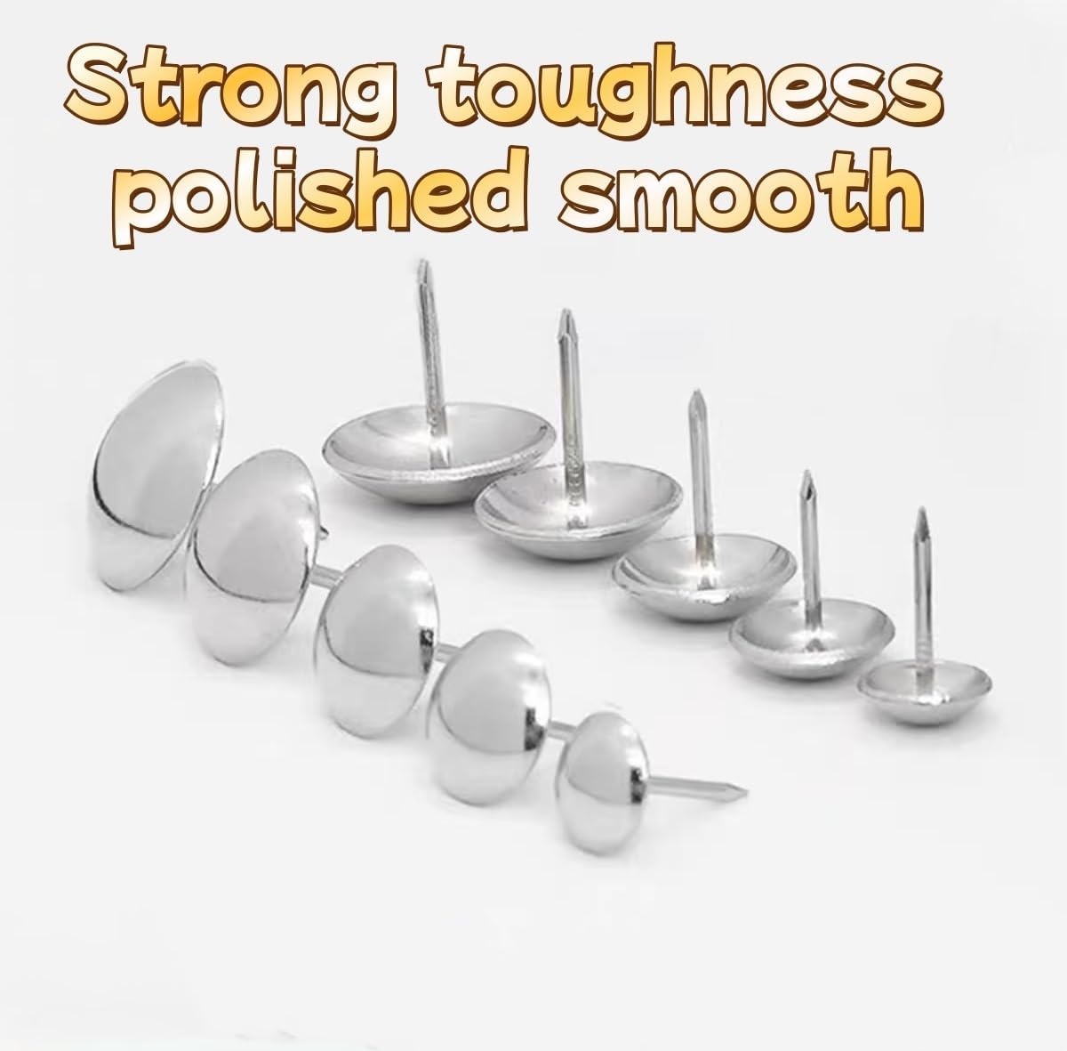 100Pcs Silver Decoration Nail Jewelry Box Hardware Thumbtack Upholstery Decorative Tacks Sofa Thumb Tacks Nails Pins for Furniture Cork Board Tacks Nails Pins(16mm*20mm)