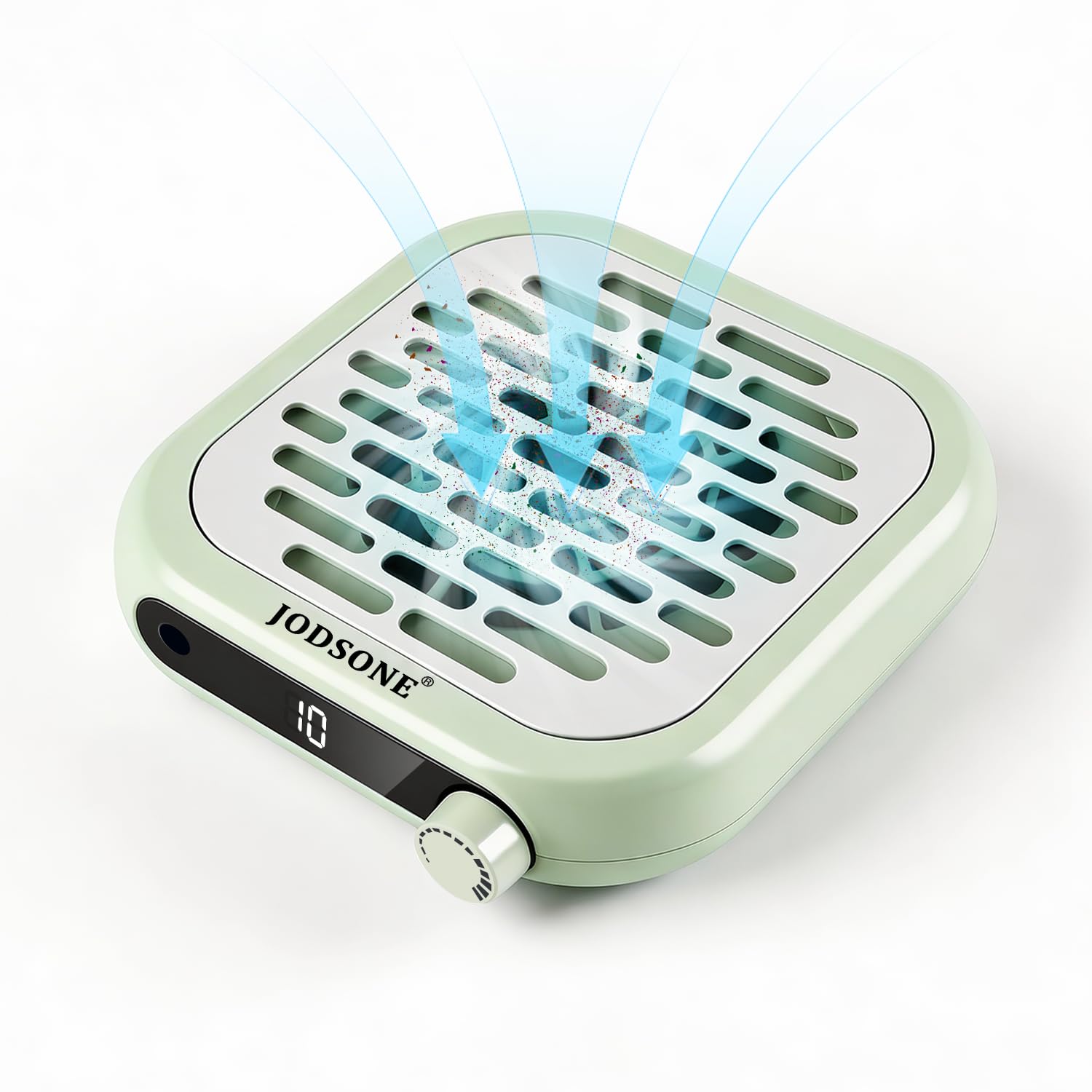 JODSONE 6000RPM Mini Nail Dust Collector PocketSized Powerful Suction Portable Nail Salon with 30 Filters Green