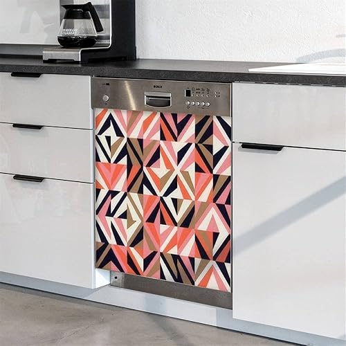 Miniatura 9 de Cubierta magnética abstracta minimalista para lavavajillas de los años 50, diseño moderno de mediados de siglo, calcomanías magnéticas para