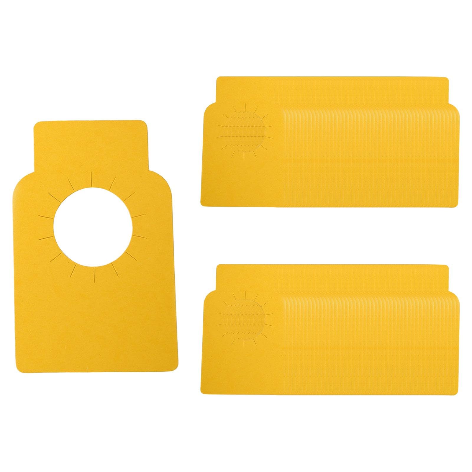 100 Etiquetas de Cuello para Botella de Vino Amarillas 57 x 89 mm