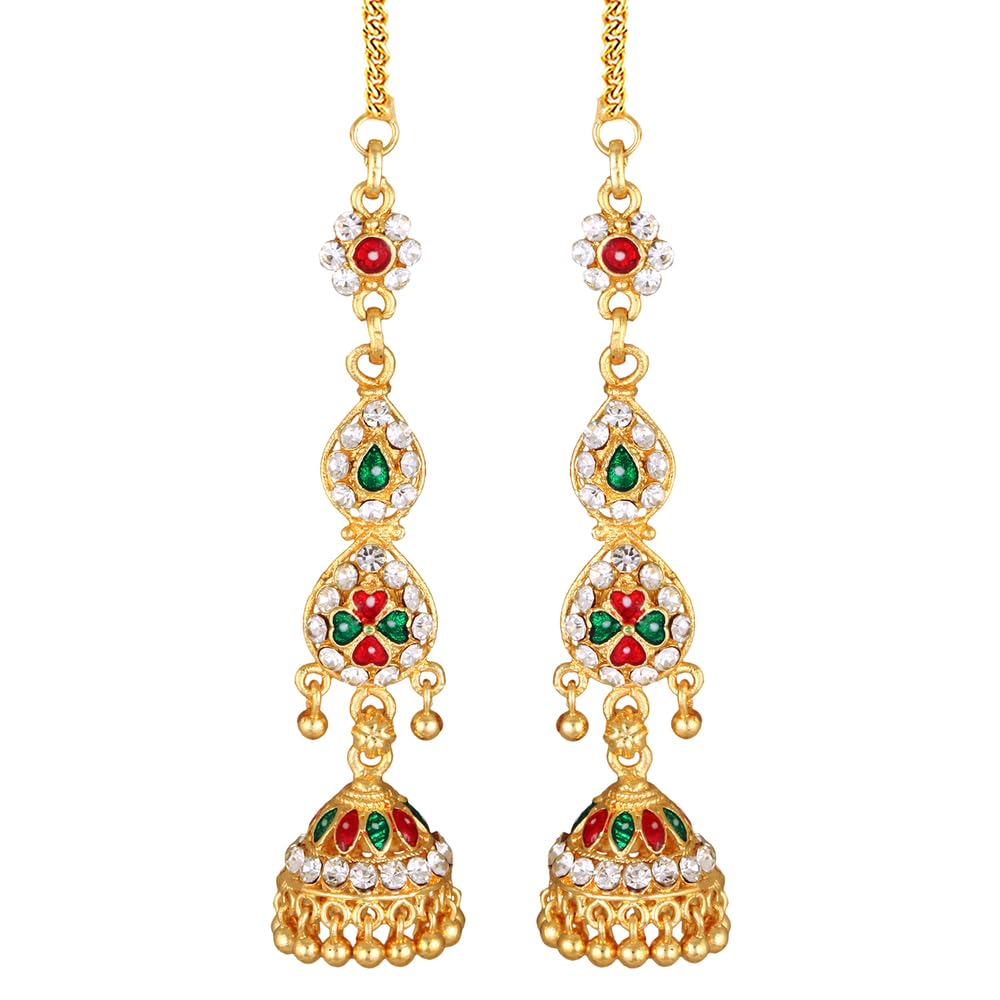 See full amazon price history chart for MEENAZ Long Jhumki Ear Chain Jhumka Earrings for Women Girls Traditional Temple 1 One Gram Gold fashion South Indian Screw Back fashion kanoti Meenakari Hair Peacock Jhumkas Combo stylish golden 595 MEENAZ Long Jhumki Ear Chain Jhumka Earrings for Women Girls Traditional Temple 1 One Gram Gold fashion South Indian Screw Back fashion kanoti Meenakari Hair Peacock Jhumkas Combo stylish golden 595 (B0CBKKJMSP) Amazon Price History, Amazon Price Tracker