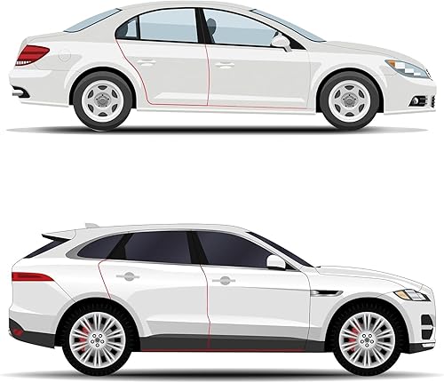 Miniatura 6 de Protectores de borde de puerta de automóvil, 32 pies (32.8 ft) sin pegamento, ajuste universal, en forma de U, protector de borde de goma para