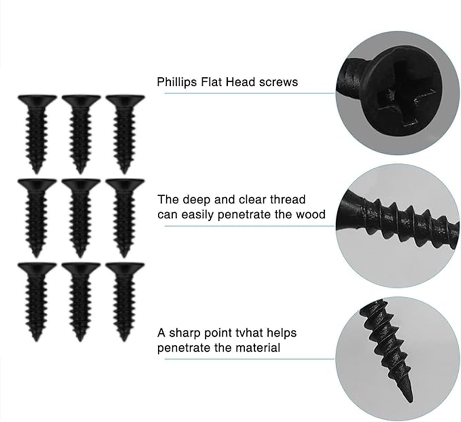 WYSUMMER Black Flat Brace, 20Pcs Metal Mending Brackets Straight Corner Braces With 48Pcs Screws (Black Kit) - Image 4