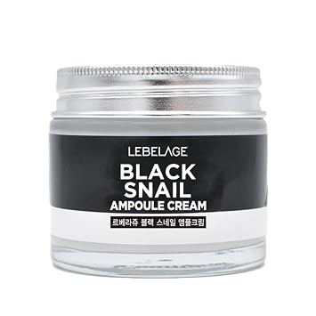 LEBELAGE Black Snail Ampoule Cream 2.36 oz 70ml - Deep Moisturizing Anti-Aging Face Cream for Wrinkle Care & Elasticity