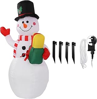 Jiawu Lighted Inflatable Snowman Christmas Decoration