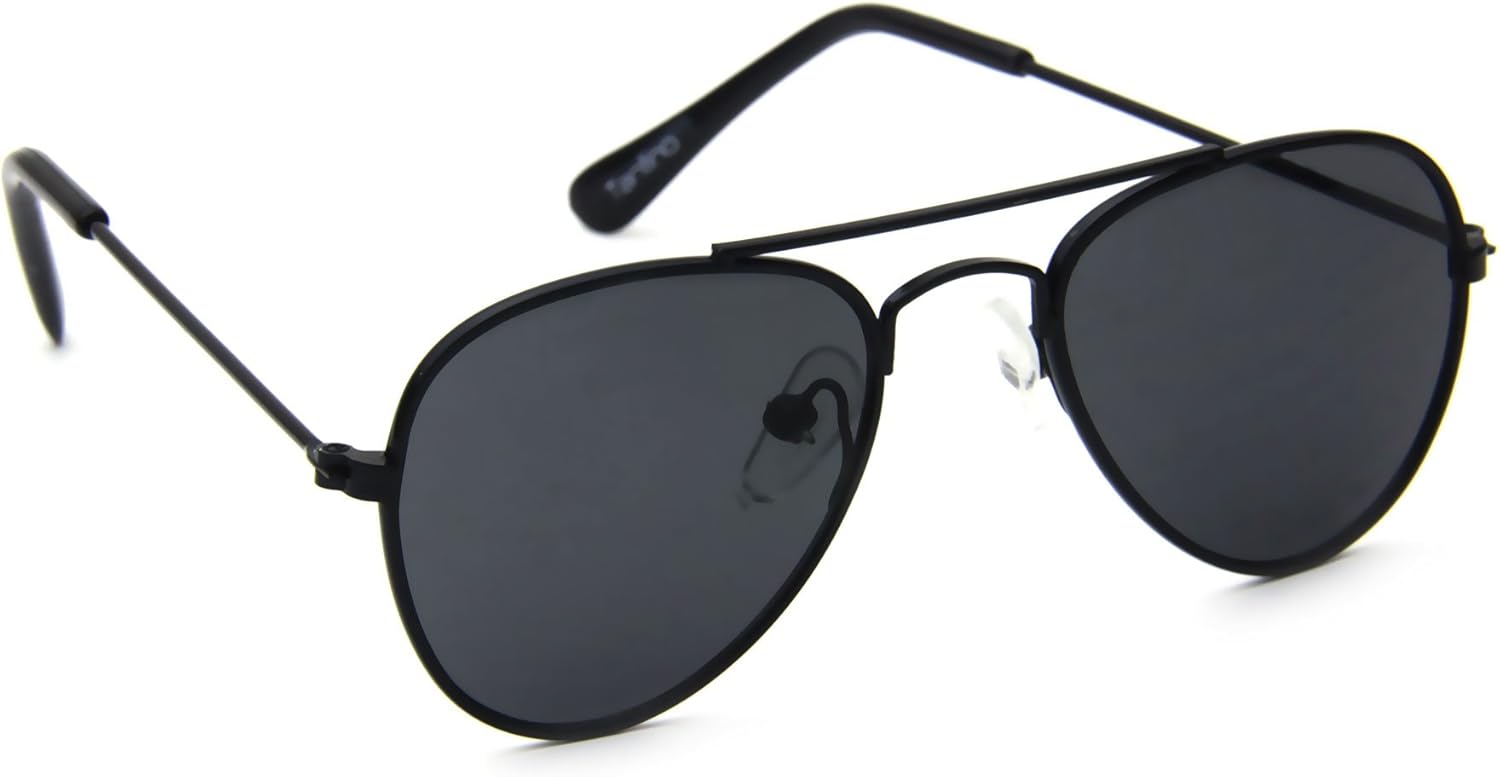 Baby Boy Girl Classic Aviator Style Retro Metal Sunglasses