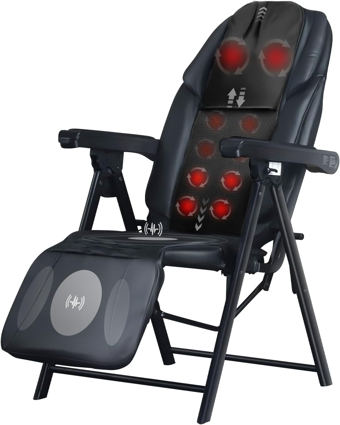 Folding Massage Chair with Heat FR-M25D Full Body Massage Portable Adjustable Backrest Height Neck Position Suitable for Heights ranging from 59 inches to 79 inches