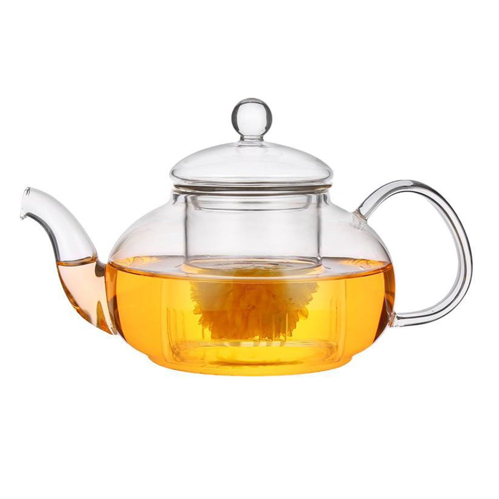 Photo 1 of ***MISSING LID*** Glass Teapot Stovetop Safe-Clear Teapot with Removable Infuser-Loose Leaf and Blooming Tea Maker (20.3oz)