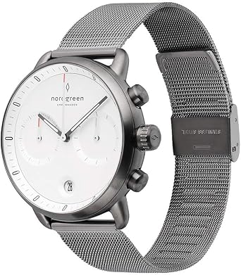 Nordgreen Pioneer Orologio da uomo Cronografo Minimal Gun Metal 42 mm con  quadrante bianco e cinturino intercambiabile 42mm Kl574p Sweatshirt -  Bambini : Amazon.it: Orologi