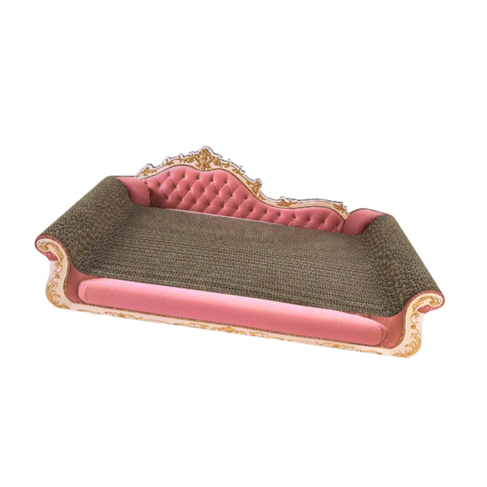 Katzenkratzbrett für Sofa Und Bett, Spielzeug Aus Wellpappe Zur Aufbewahrung, Zum Spielen Und Schlafen, Geeignet für Katzen Und Kätzchen, Rosa