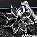 XunHe - Adornos de coche con copo de nieve de cristal, espejos...