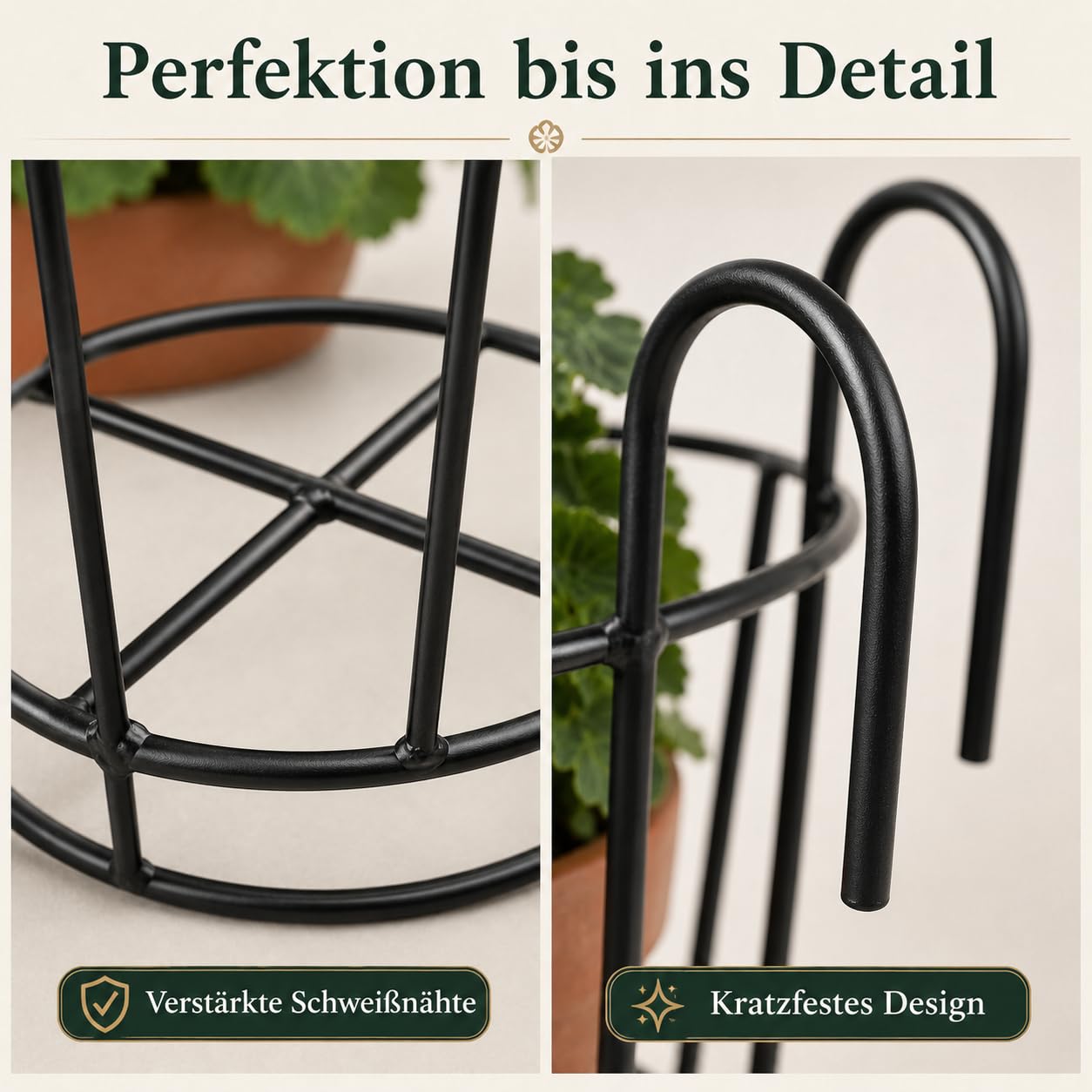 HEMOTON 2 Stücke Blumentopf Halterung Metall Blumentopfhalter Geländer Pflanzgefäße Balkongeländer Pflanzkörbe Regal Hängende Blumenregal Blumenkasten für Garten Balkon Terrasse Zaun 30cm