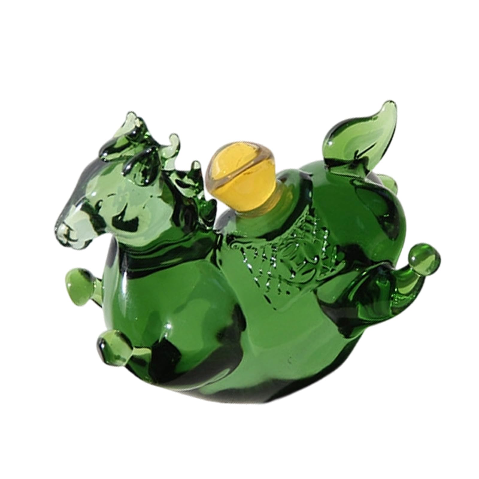 Piceioep Hand-Carved Glass Zodiacs Horse Statues Fengshui Ornament for Home Table Decor Hand-Carved Glass Zodiacs Horse Statues Fengshui Ornament for Home Table Decor