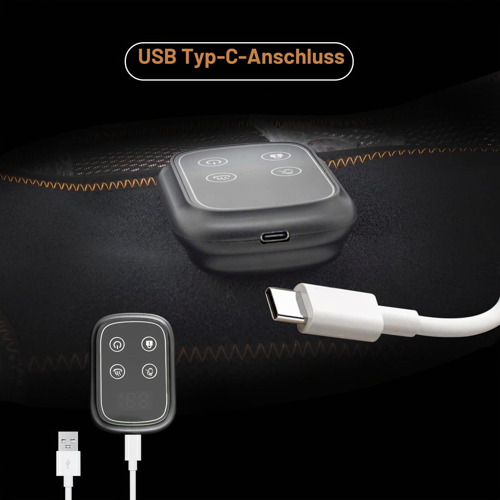 Schulter-Knie-Massagegerät, 2-Wege-Verwendung, Vibrationsmassage, Heizung, kabelloses Gerät, Elitzia ETKS921, 2 Stück, ein Set