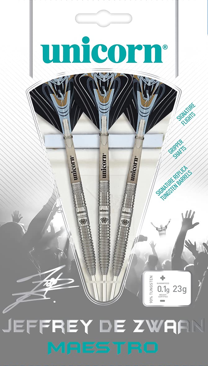 Darts product photo: Unicorn Maestro 90% Tungsten - Jeffrey De Zwaan Steel Tip Professional Darts