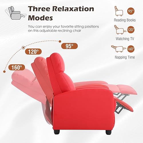 Miniatura 51 de BestMassage - Sillón reclinable para sala de estar Moderno sofá con respaldo alto, asiento para cine en casa con soporte lumbar (con masaje,