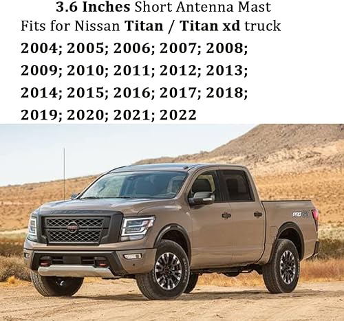 Miniatura 3 de Antena de corto rendimiento para Nissan Titan xd Truck 2004-2025 2026, Frontier 1998-2019, Nissan Xterra 2000-2015, reemplazo perfecto negro de 3.6
