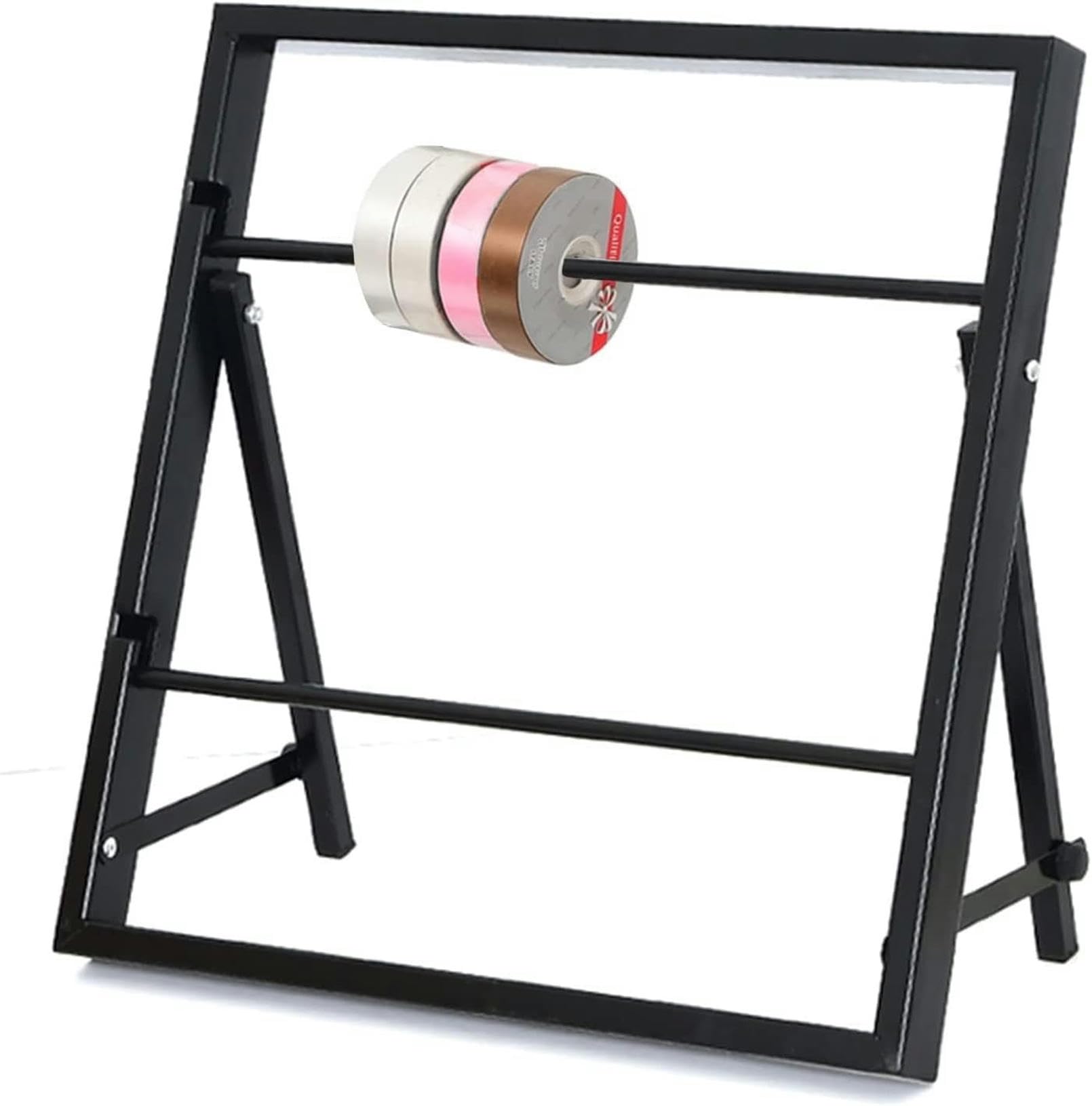 Support rangement ruban atelier artisanat pliable en métal pour gain de place