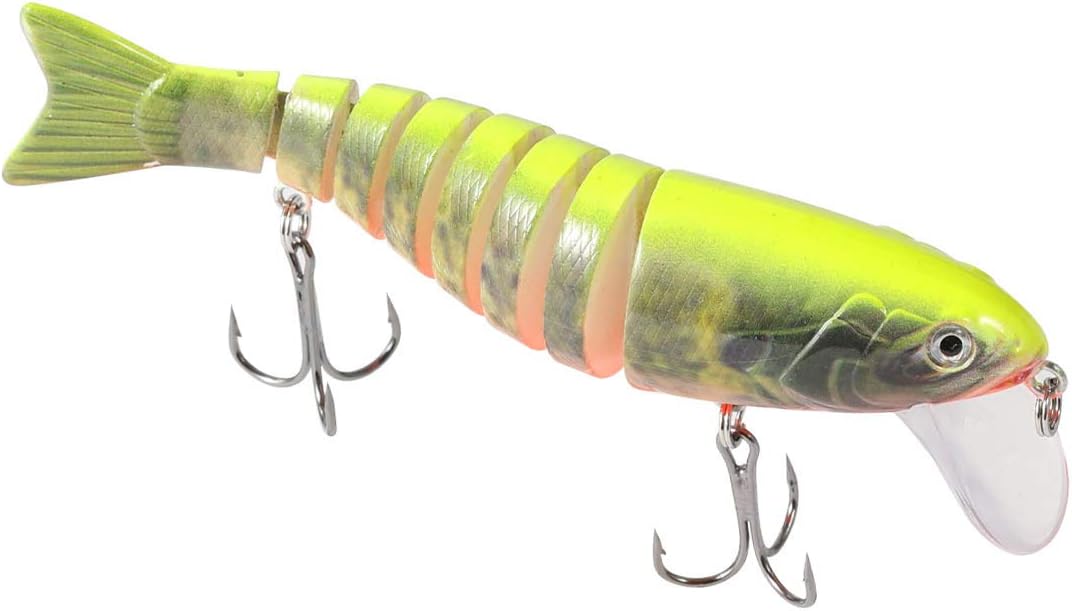 MJIYA Fishing Lures for Bass 4.9" Multi Jointed Swimbaits Slow Sinking Hard Lure Fishing Tackle Kits Lifelike