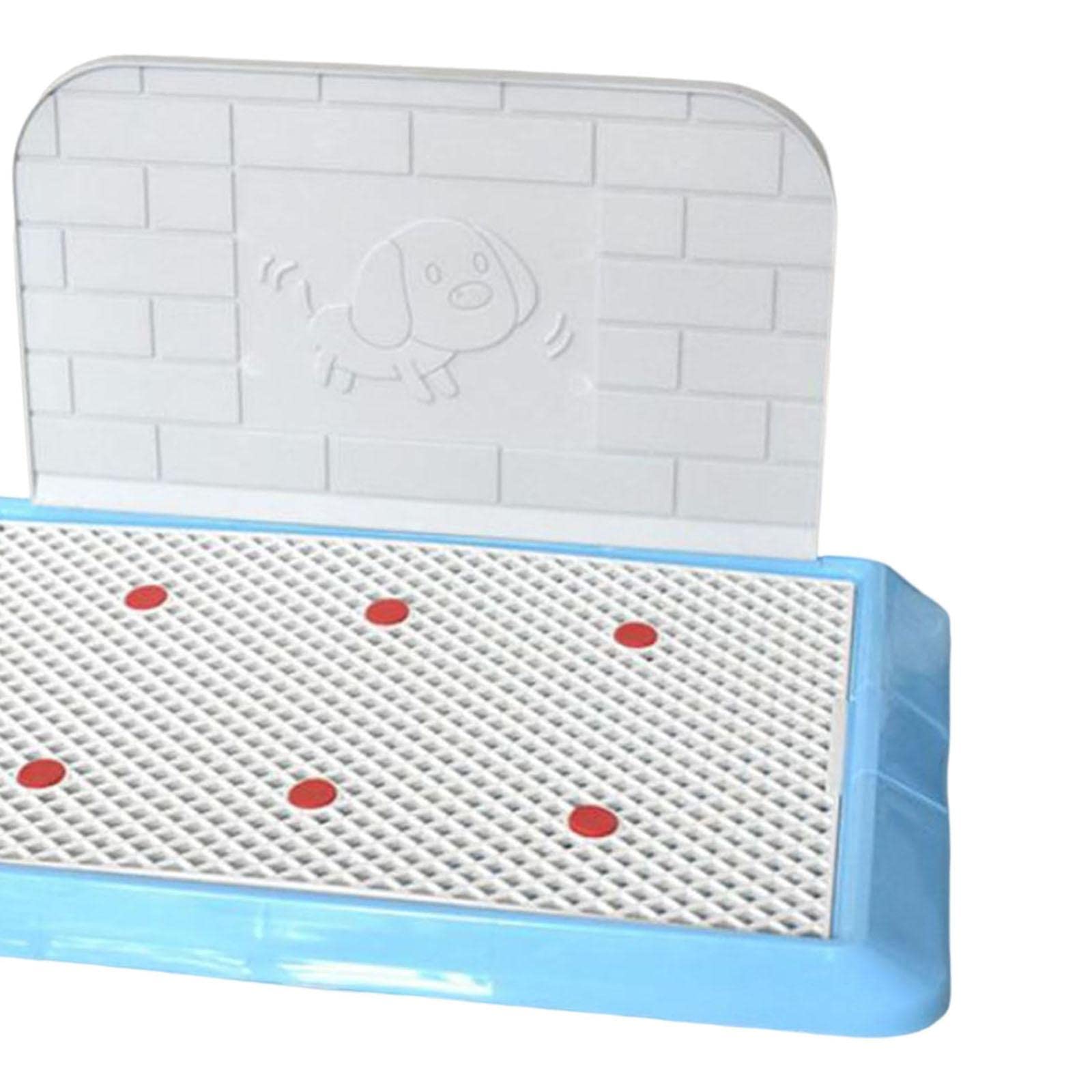 perfk Reutilizable Caja de Arena para Perros Perros Orinal Inodoro Pee Loo Pad Titular Contenedor Pan Bedpan con Cerca Bandeja de Arena para Mascotas