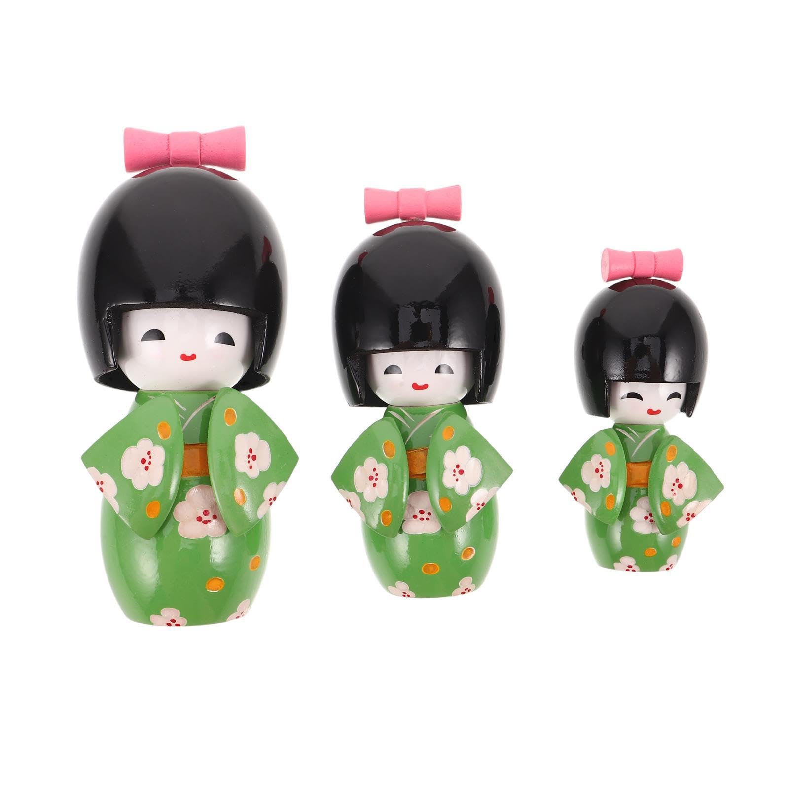 Figurines Kokeshi en bois artisanal pour collectionneur