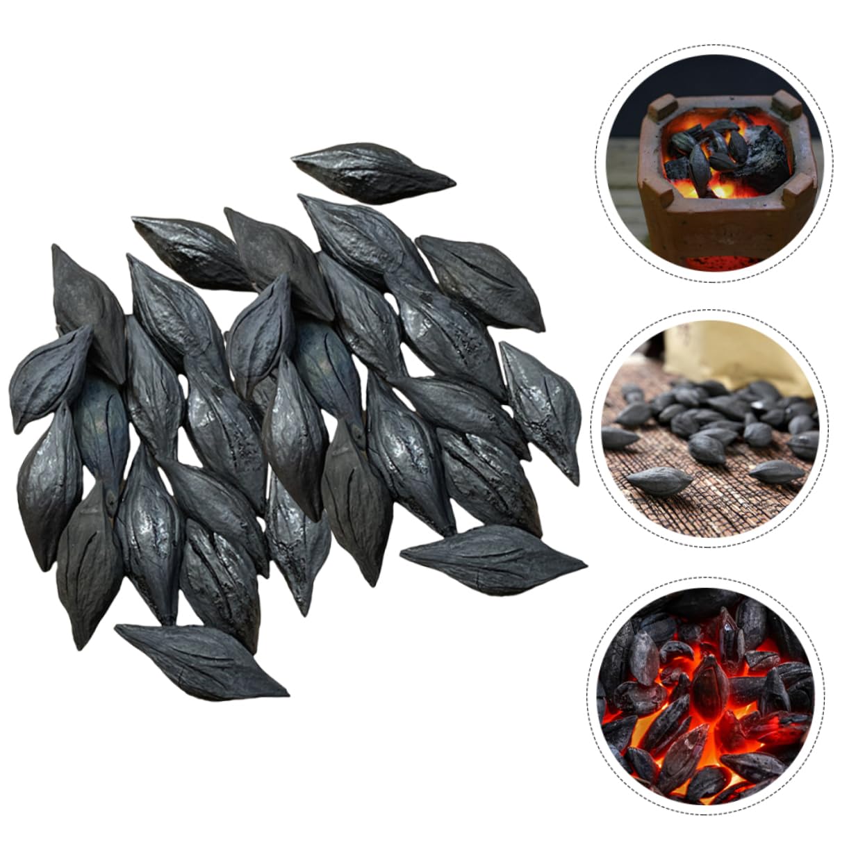 Carbone da Griglia 500g in Legno D'olivo, Sacchetto Nero | 1 Sacchetto, Uso Versatile per Barbecue e Bollitura, Adatto a Diverse Condizioni Climatiche