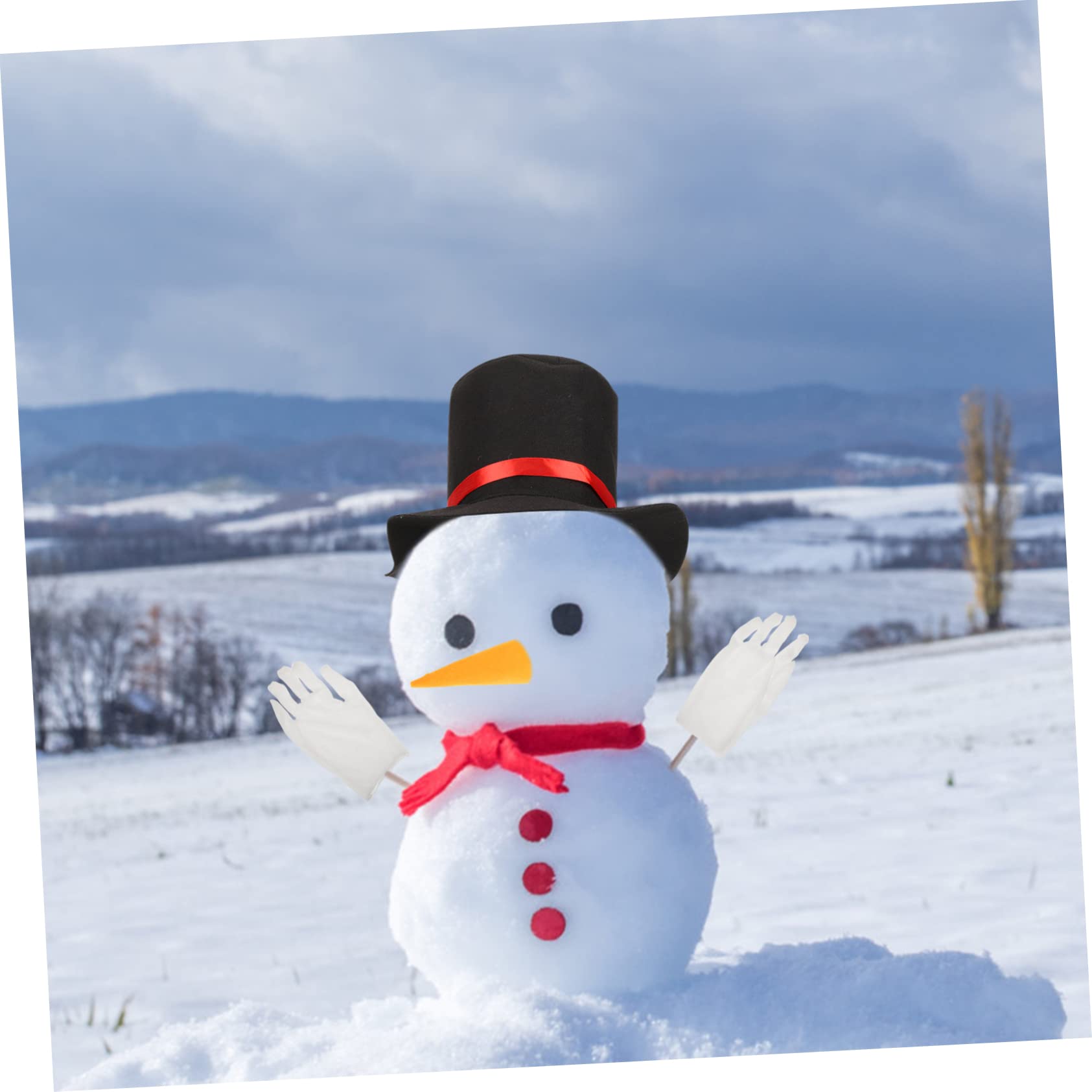 PRETYZOOM 3 Juegos De Muñeco De Nieve Conjunto De Vestir Decoración De Muñeco De Nieve Accesorios Aire De e Accesorios para Hacer De e Sombrero con Bufanda