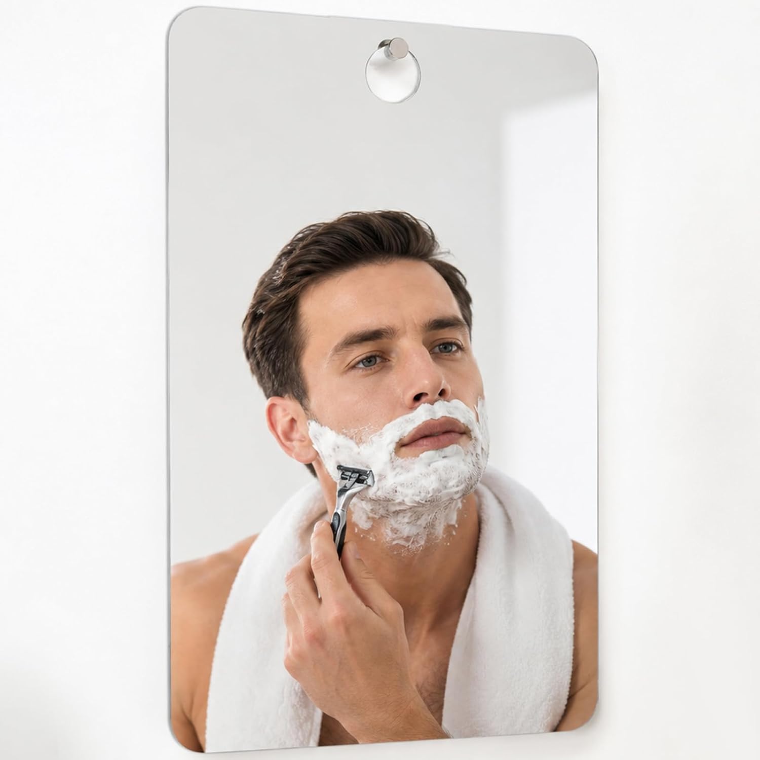 Shatterproof Fogless Shower Mirror for Shaving, Anti-Fog Mirror