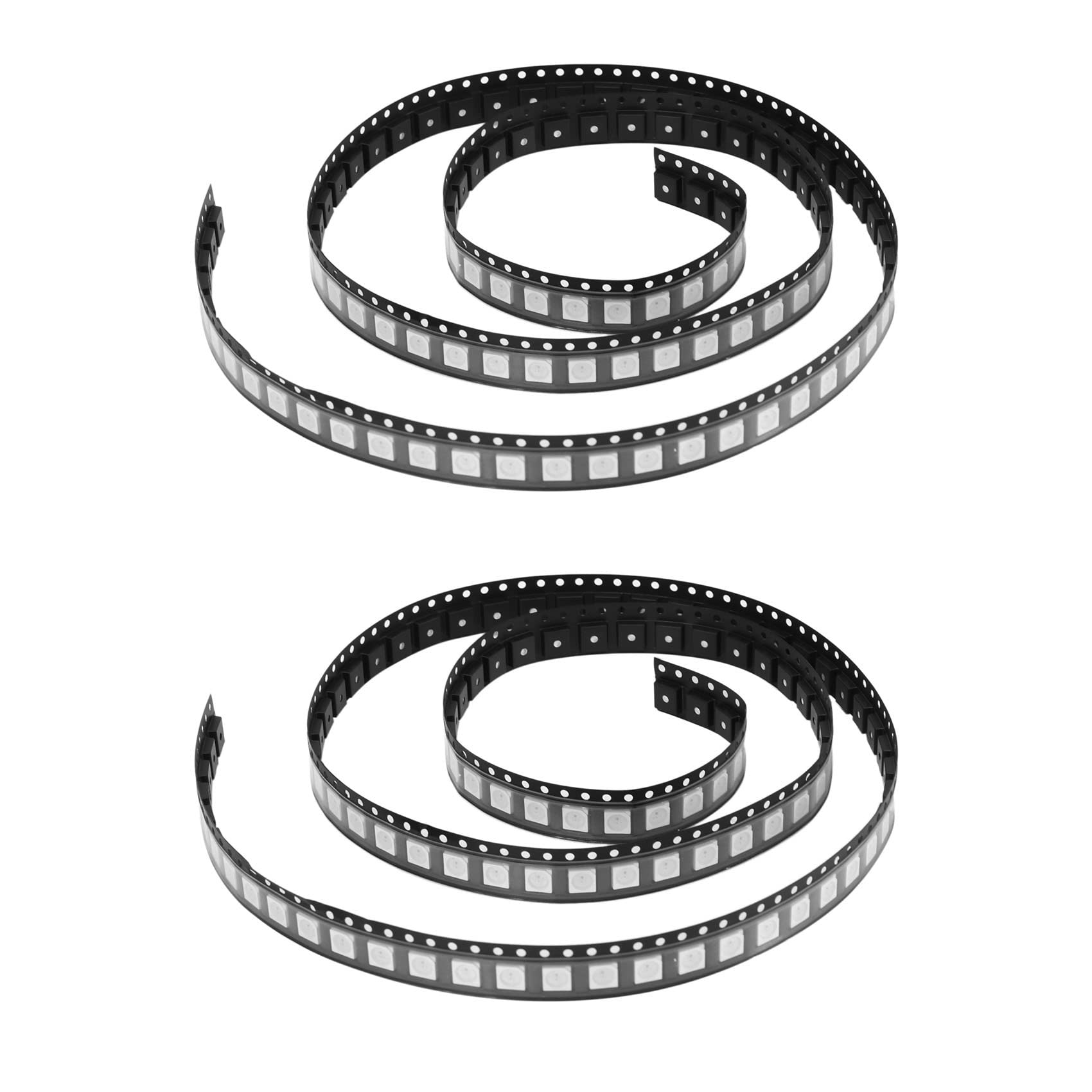 Zerthaus 200PCS WS2812B RGB LED Chip 5050SMD White PCB WS2812 Individually Addressable Chip Pixels DC5V