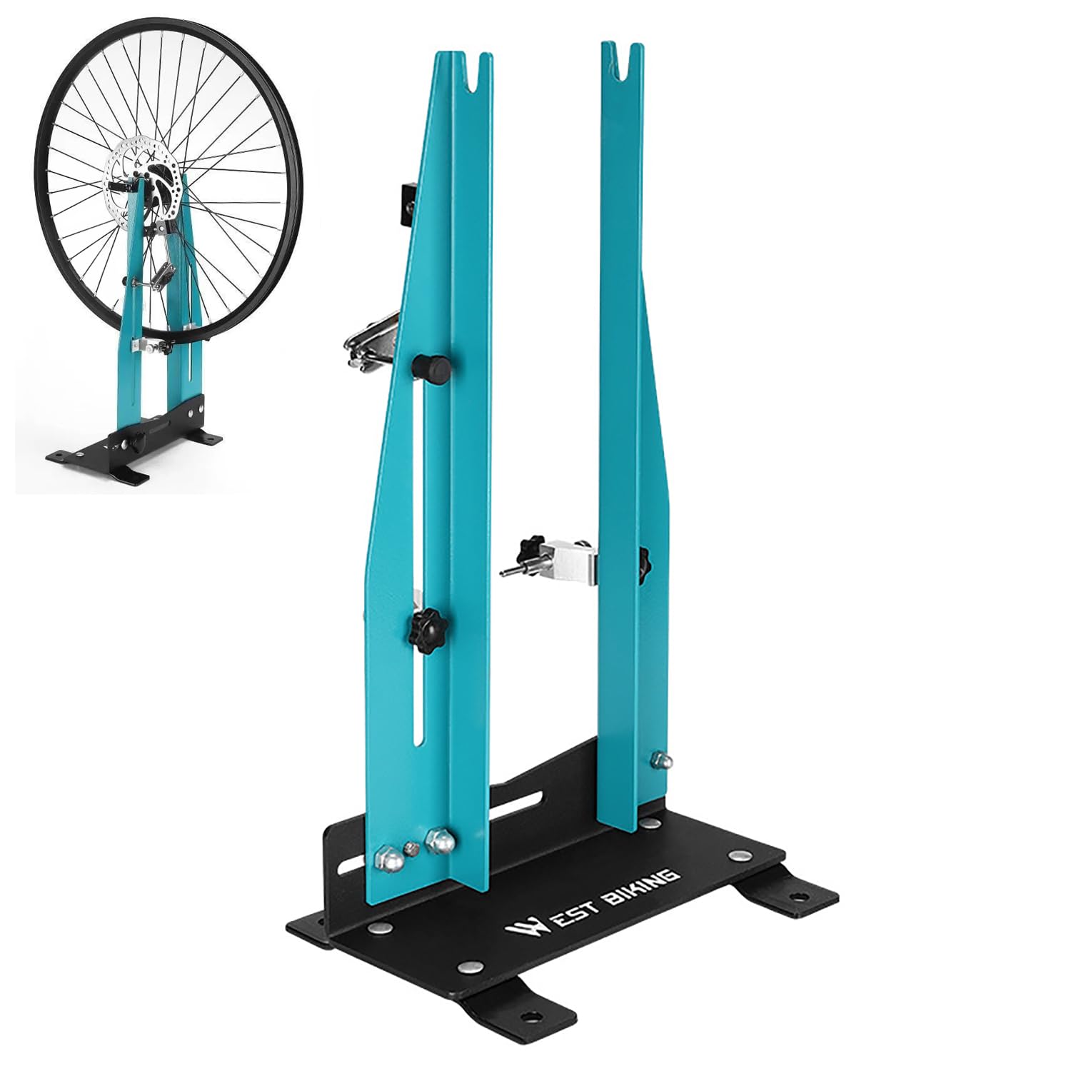 Stojaczek środkowy do rowerów, uchwyt montażowy do rowerów na 16" - 29", obrotowy 360°, uchwyt do tuningu felg do stacji konserwacyjnej za tylnym kołem, rower górski, szosowy, warsztat, garaż