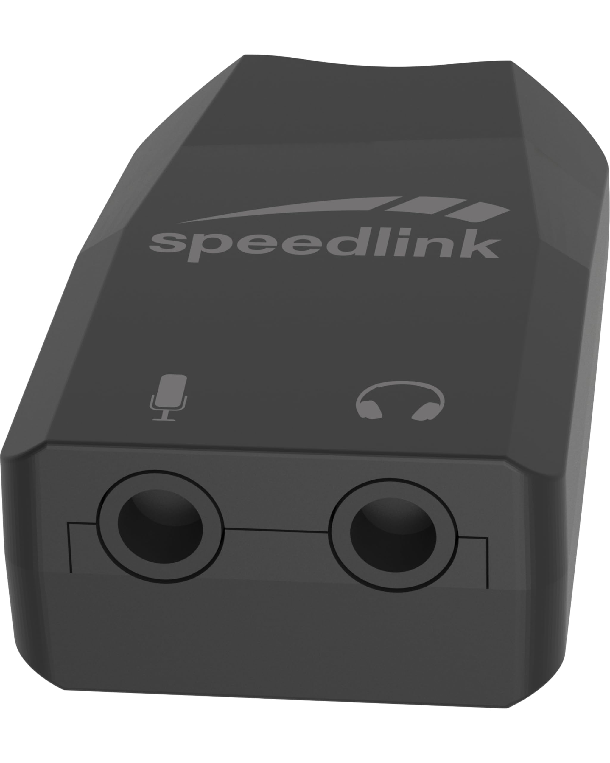 Speedlink VIGO USB-C - Scheda audio esterna Adattatore USB con ingresso microfono e cuffie, da USB-C a jack da 3,5 mm, PC/PS5/Switch2/Switch, nero