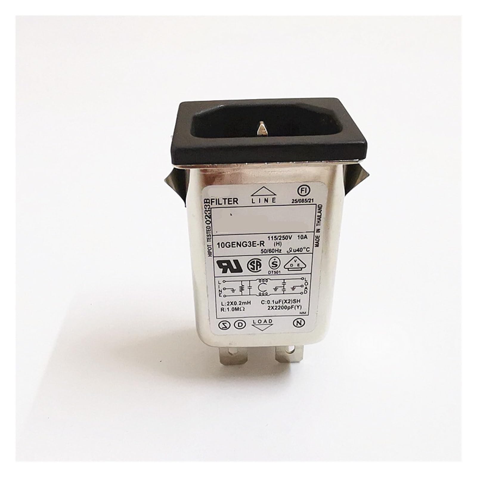 Netzsteckdosenfilter 10GENG3E-R 10A Schnapptyp Shrapnel