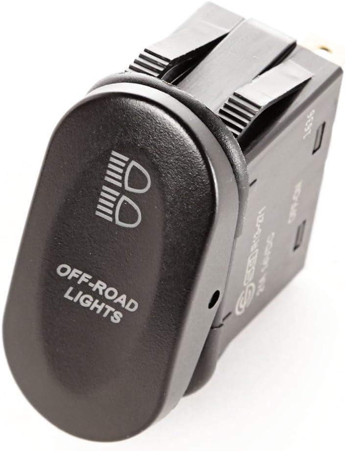 Rugged Ridge Rocker Switch | Thermoplastic Olefin (TPO), Black and Amber | 17235.09 | Fits zNONE