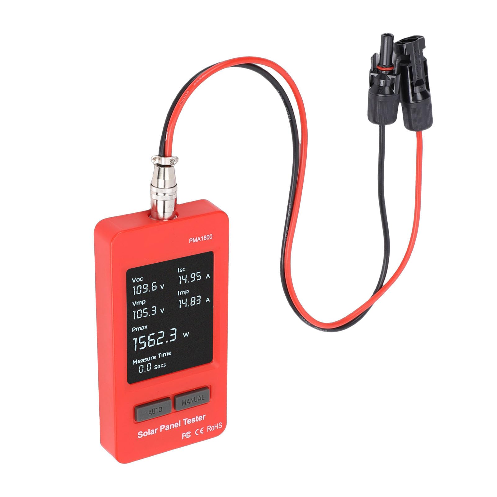 Multimetro Fotovoltaico MPPT Tester Multifunzionale per Pannelli Solari, Display LCD Tester per Pannelli Solari per Produttori, Utenti ABSPower 5-1800W