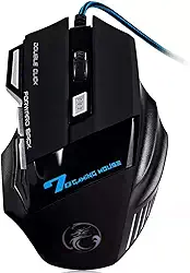 Mouse Gamer Laser 3200dpi Profissional Usb Led 7 Botões com Botão Double Click Pc Notebook Mac Xbox Series X S Ps4 e PS5