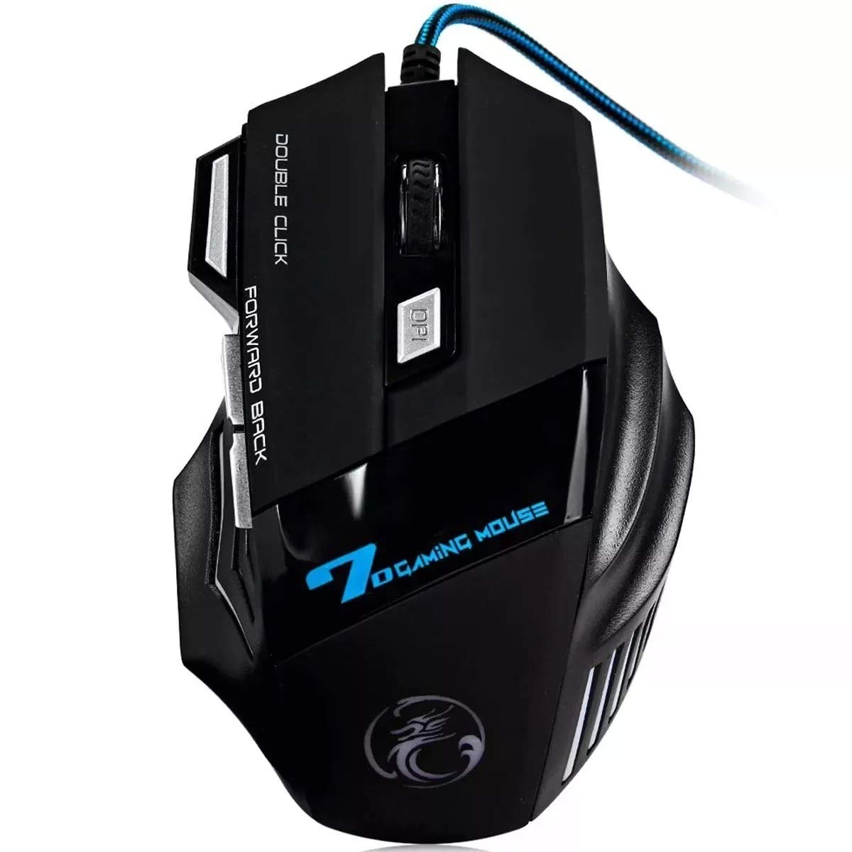 Mouse Gamer Laser 3200dpi Profissional Usb Led 7 Botões com Botão