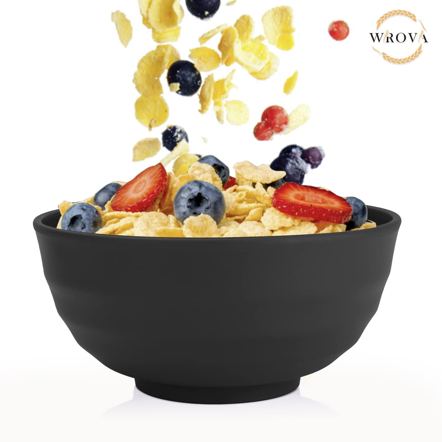 Juego de 6 cuencos de paja de trigo de 60 onzas irrompibles para cereales, aptos para microondas y lavavajillas, cuencos grandes para acampar y pícnic, cuencos de sopa sin BPA para servir avena y 6